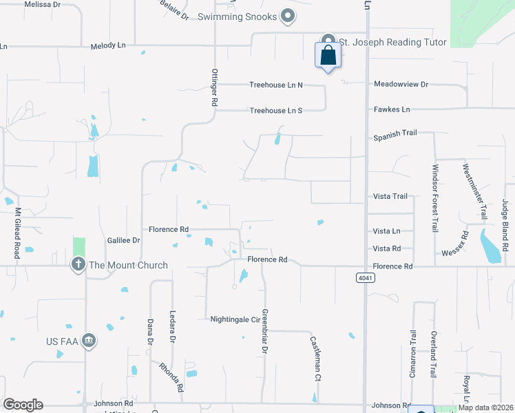 map of restaurants, bars, coffee shops, grocery stores, and more near 1711 Florence Road in Keller