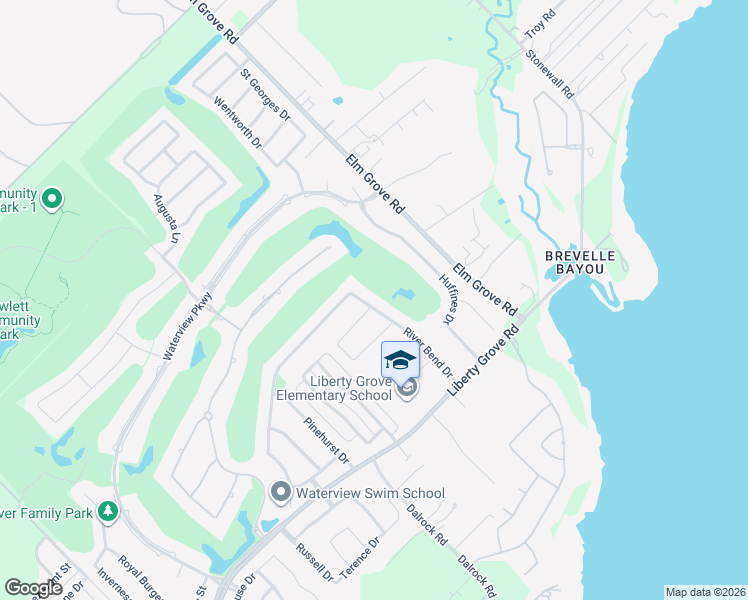 map of restaurants, bars, coffee shops, grocery stores, and more near 10402 River Bend Drive in Rowlett