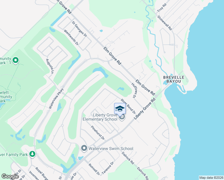 map of restaurants, bars, coffee shops, grocery stores, and more near 10402 River Bend Drive in Rowlett