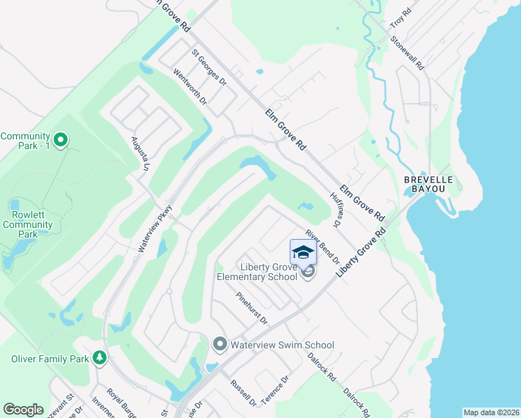 map of restaurants, bars, coffee shops, grocery stores, and more near 10317 Fairway Vista Drive in Rowlett