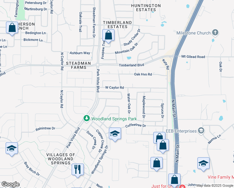 map of restaurants, bars, coffee shops, grocery stores, and more near 5532 Yellow Birch Drive in Fort Worth