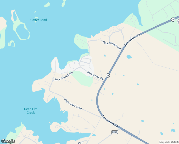 map of restaurants, bars, coffee shops, grocery stores, and more near 301 Rock Creek Road in Graford