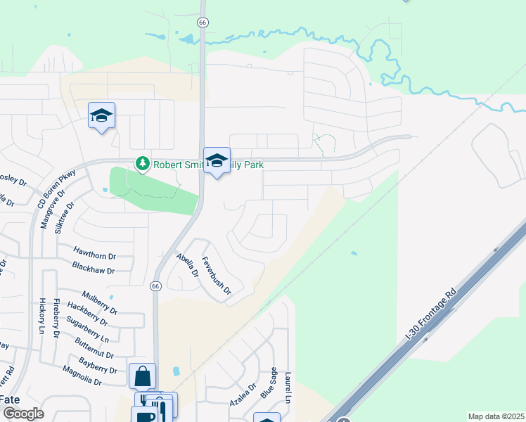 map of restaurants, bars, coffee shops, grocery stores, and more near 853 Darst Drive in Rockwall