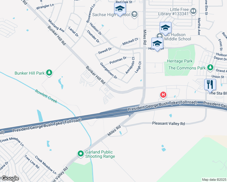 4001 Bunker Hill Road, Sachse TX Walk Score