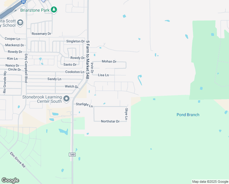 map of restaurants, bars, coffee shops, grocery stores, and more near 2106 South Farm to Market 548 in Royse City