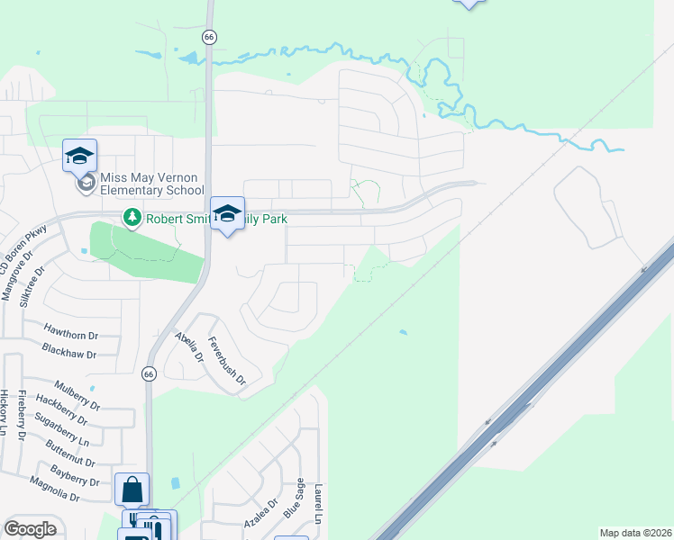 map of restaurants, bars, coffee shops, grocery stores, and more near 2126 Rubin Road in Royse City