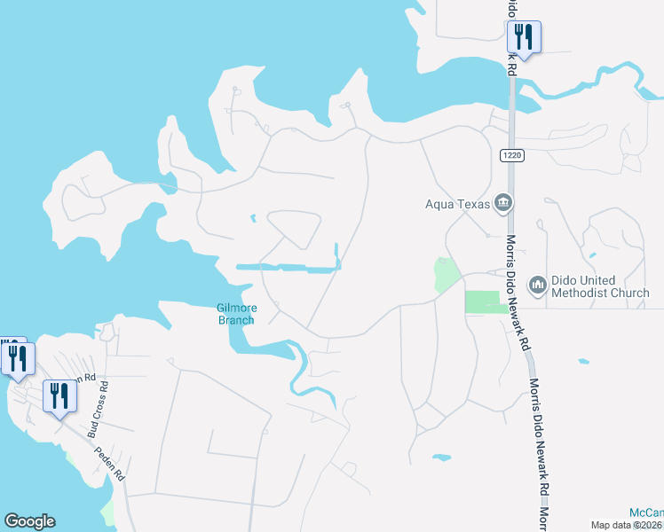 map of restaurants, bars, coffee shops, grocery stores, and more near 6032 The Resort Boulevard in Fort Worth