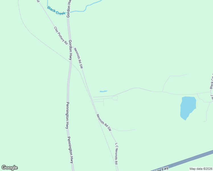 map of restaurants, bars, coffee shops, grocery stores, and more near 2140 Nesmith Road in Gordon