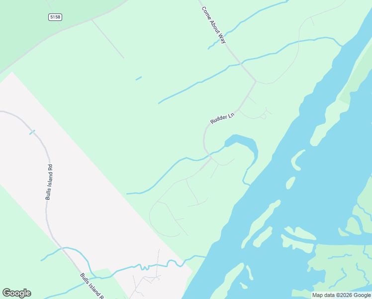 map of restaurants, bars, coffee shops, grocery stores, and more near 6154 Rudder Lane in Awendaw