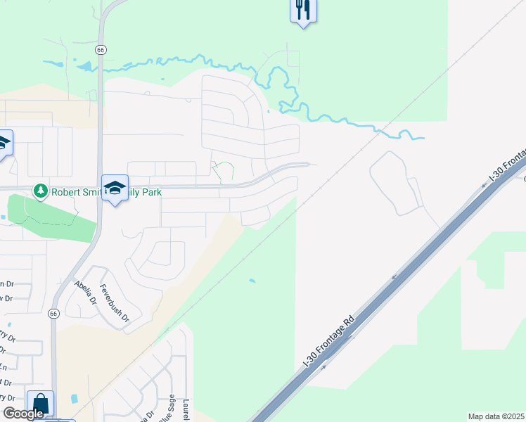 map of restaurants, bars, coffee shops, grocery stores, and more near 1056 Corbitt Lane in Fate