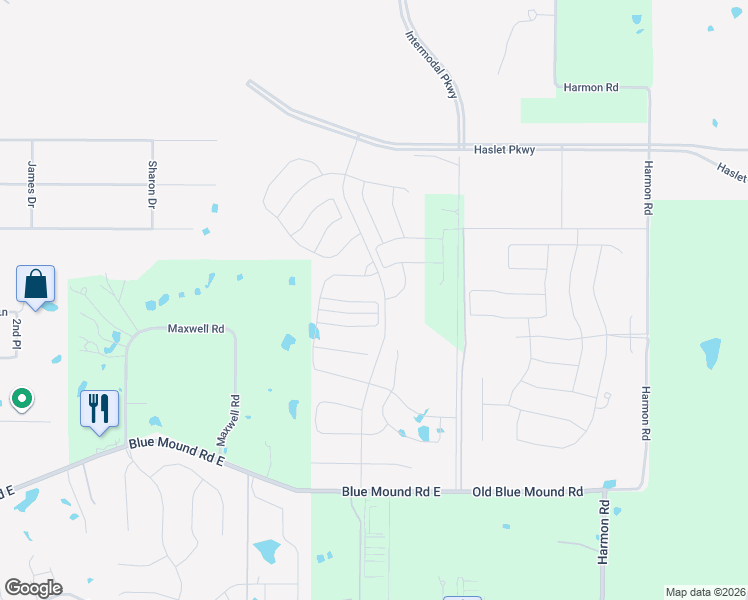 map of restaurants, bars, coffee shops, grocery stores, and more near 701 Schoolhouse Road in Haslet