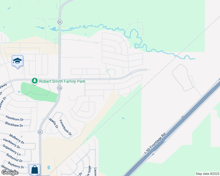 map of restaurants, bars, coffee shops, grocery stores, and more near 969 Decker Drive in Fate