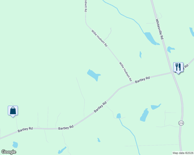 map of restaurants, bars, coffee shops, grocery stores, and more near 1560 Bartley Road in LaGrange