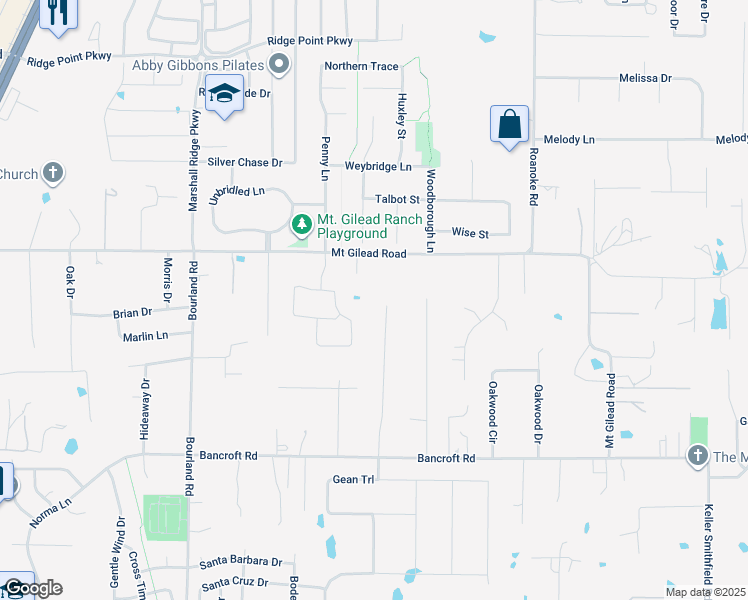 map of restaurants, bars, coffee shops, grocery stores, and more near 1213 Hillside Drive in Keller