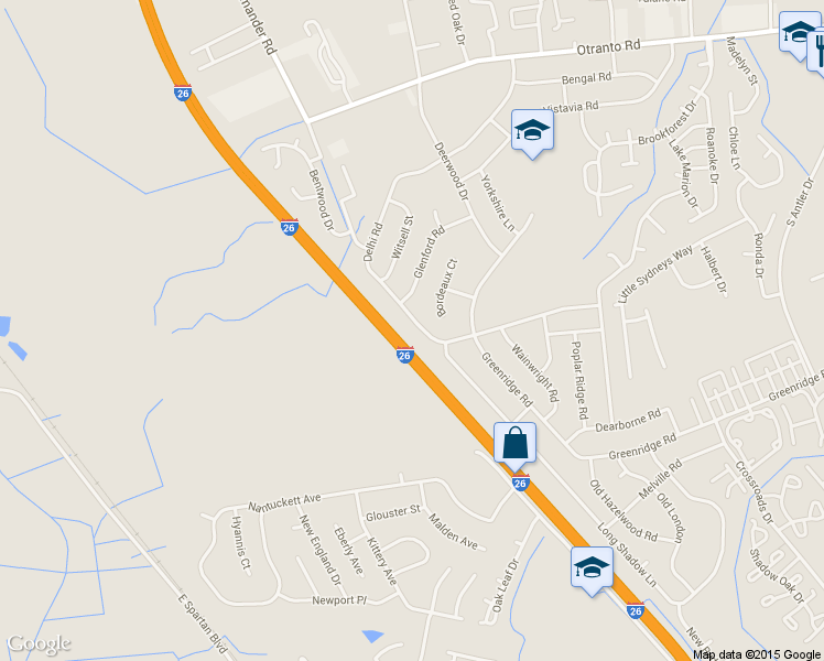 map of restaurants, bars, coffee shops, grocery stores, and more near 8251 Delhi Road in North Charleston