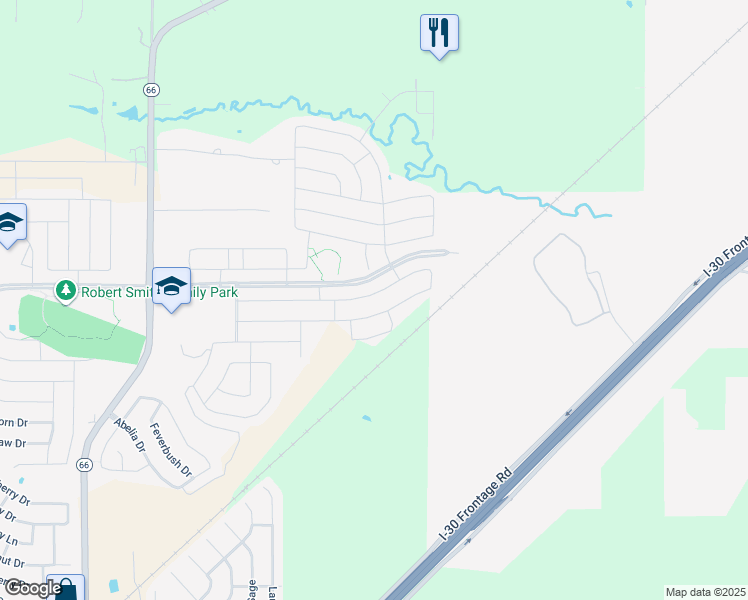 map of restaurants, bars, coffee shops, grocery stores, and more near 1064 Decker Drive in Fate