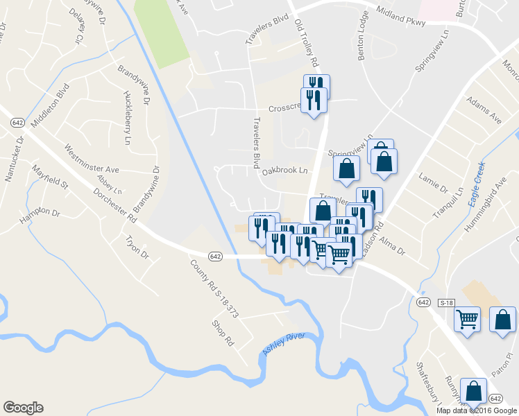 map of restaurants, bars, coffee shops, grocery stores, and more near 339 Parish Parc Drive in Summerville