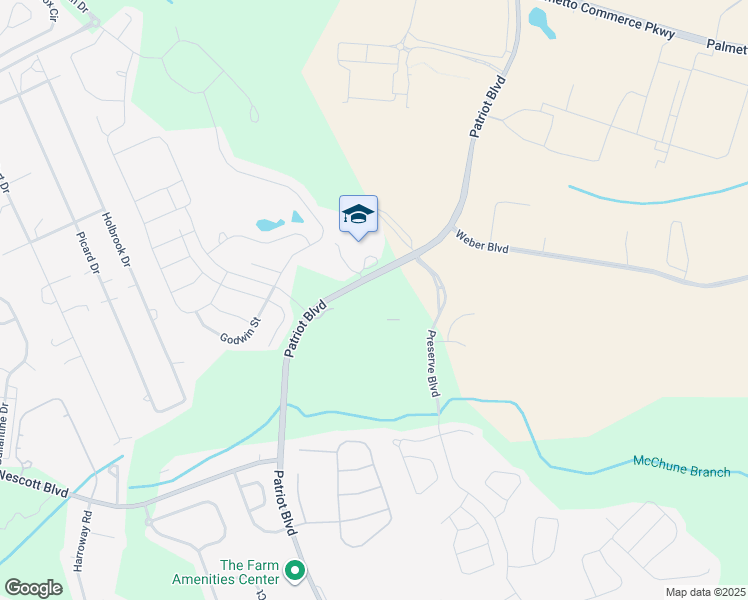 map of restaurants, bars, coffee shops, grocery stores, and more near 9698 Patriot Boulevard in Ladson