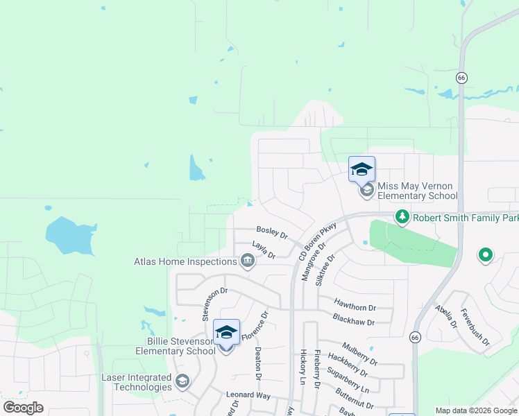 map of restaurants, bars, coffee shops, grocery stores, and more near 769 Bosley Drive in Rockwall
