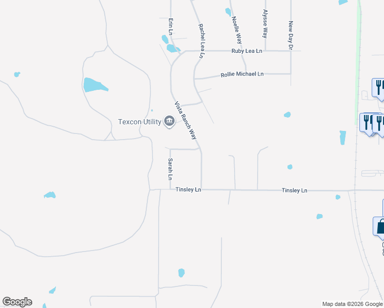 map of restaurants, bars, coffee shops, grocery stores, and more near 12001 Vista Ranch Way in Fort Worth