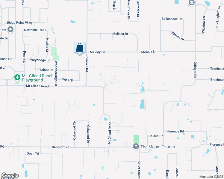 map of restaurants, bars, coffee shops, grocery stores, and more near 1199 Mount Gilead Road in Keller