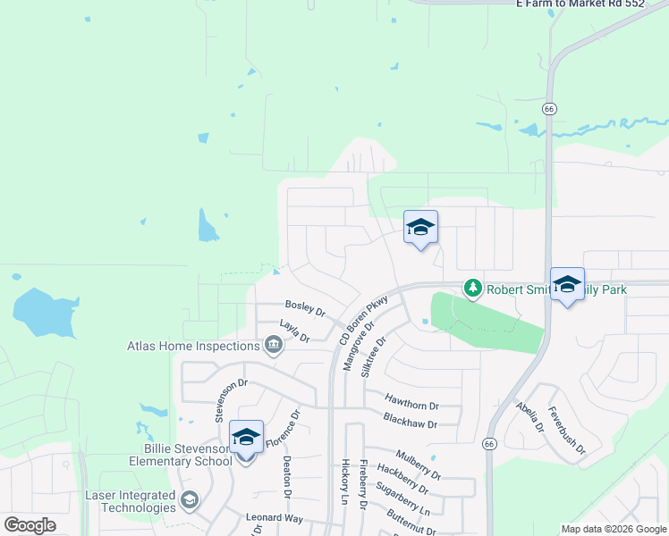 map of restaurants, bars, coffee shops, grocery stores, and more near 527 Taylor Drive in Rockwall