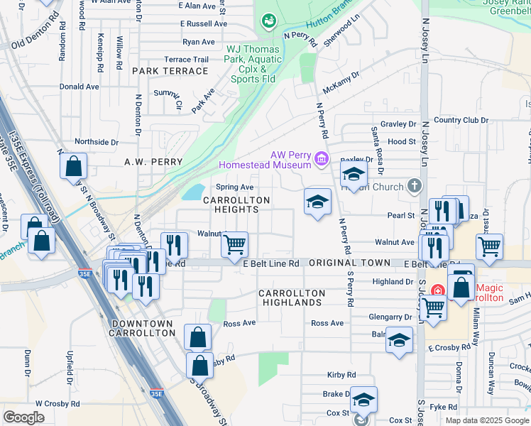 map of restaurants, bars, coffee shops, grocery stores, and more near in 