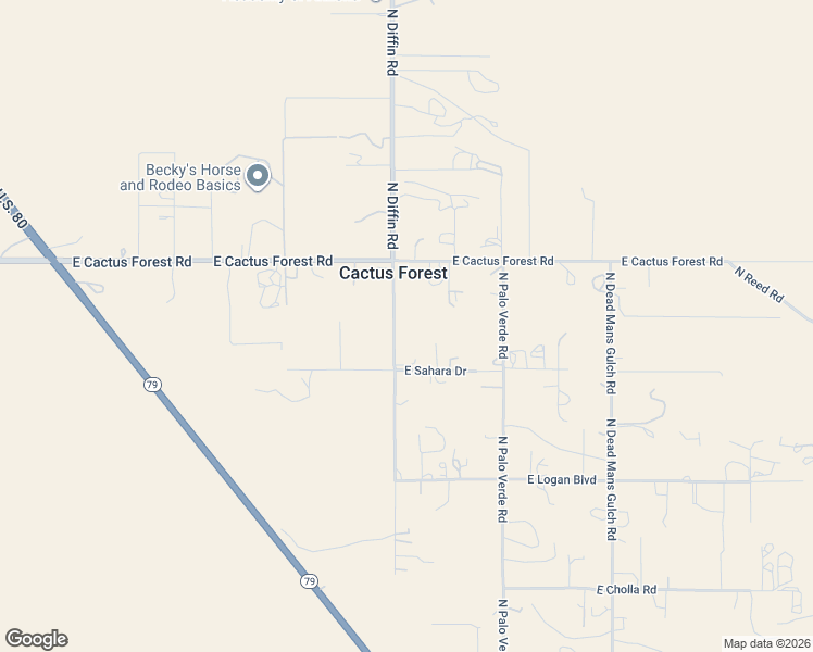 map of restaurants, bars, coffee shops, grocery stores, and more near 8553 North Diffin Road in Florence