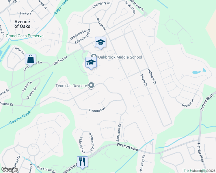 map of restaurants, bars, coffee shops, grocery stores, and more near 5034 Ballantine Drive in Summerville