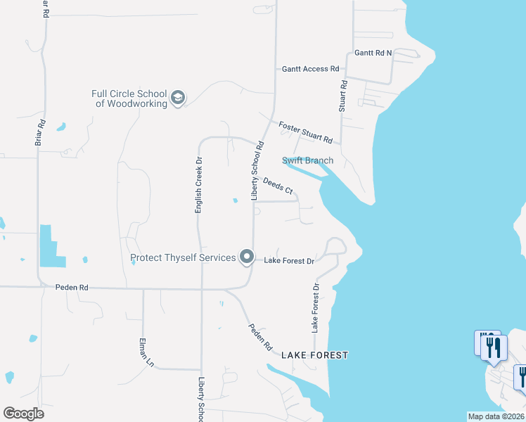 map of restaurants, bars, coffee shops, grocery stores, and more near 12564 Liberty School Road in Azle