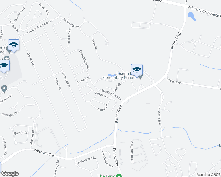 map of restaurants, bars, coffee shops, grocery stores, and more near Mosgrove Avenue in Summerville