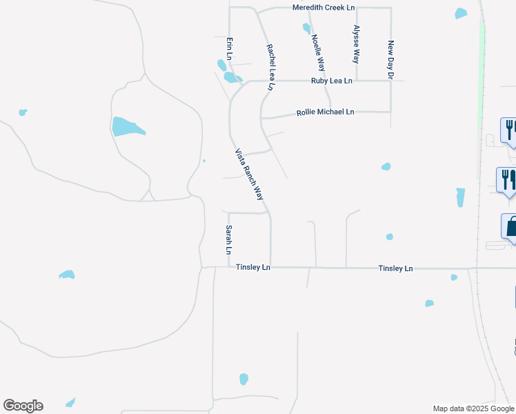 map of restaurants, bars, coffee shops, grocery stores, and more near 12001 Vista Ranch Way in Fort Worth