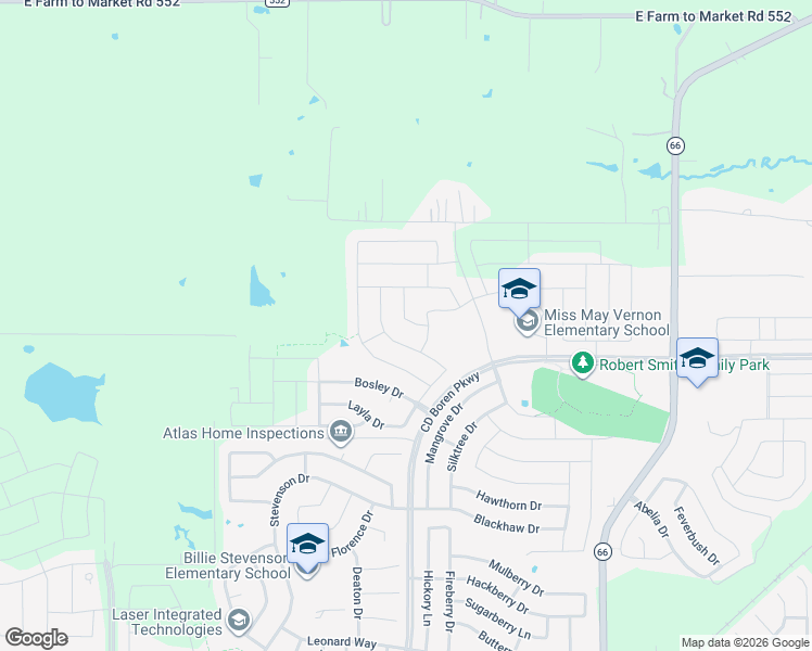 map of restaurants, bars, coffee shops, grocery stores, and more near 719 Fletcher Drive in Rockwall