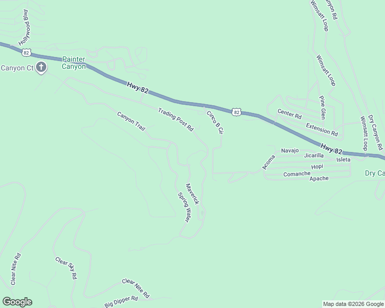 map of restaurants, bars, coffee shops, grocery stores, and more near 58 Maverick in Cloudcroft