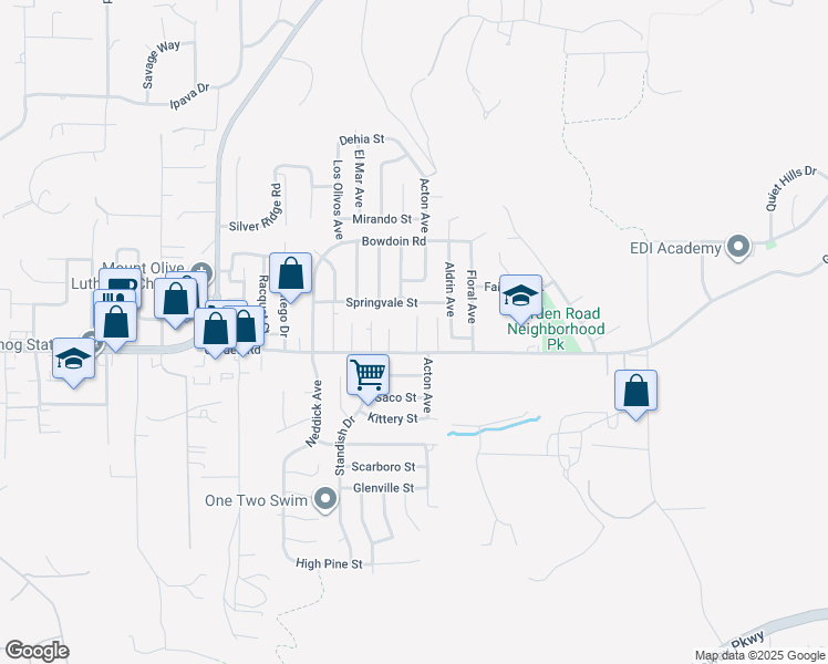 map of restaurants, bars, coffee shops, grocery stores, and more near 13340 Miguel Garden Way in Poway