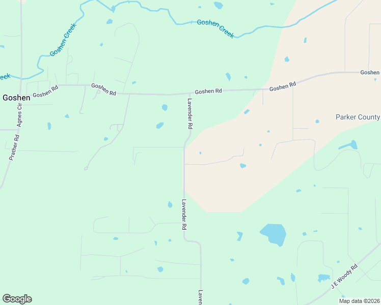map of restaurants, bars, coffee shops, grocery stores, and more near 8590 Lavender Road in Springtown