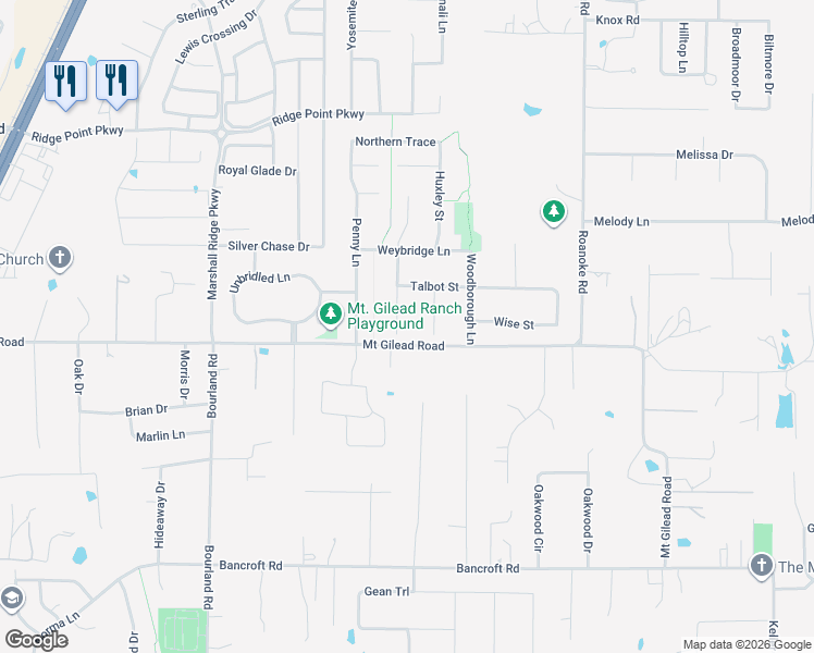 map of restaurants, bars, coffee shops, grocery stores, and more near 1300 Camberley Court in Keller