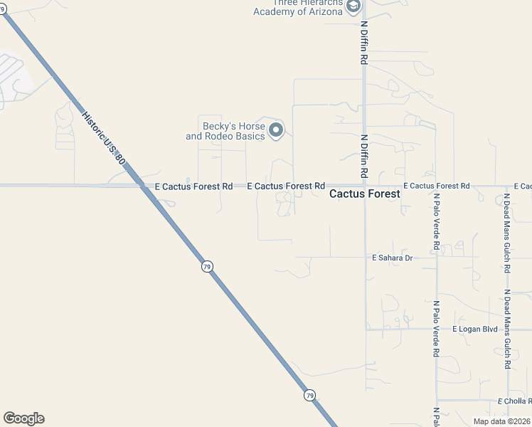 map of restaurants, bars, coffee shops, grocery stores, and more near 8635 North Hapa Road in Florence