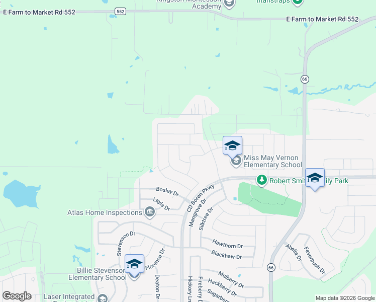 map of restaurants, bars, coffee shops, grocery stores, and more near 528 Bradley Drive in Rockwall