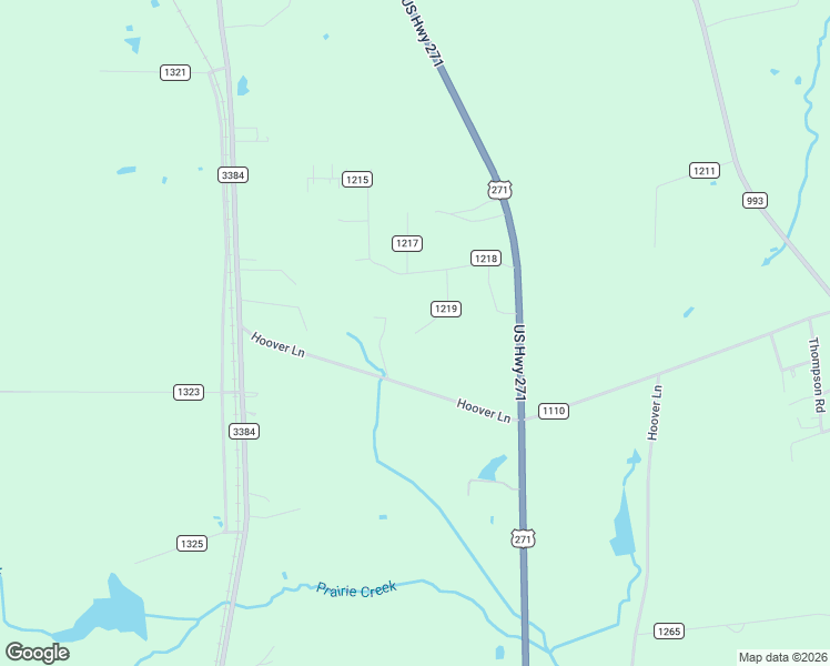 map of restaurants, bars, coffee shops, grocery stores, and more near 126 County Road 1219 in Pittsburg