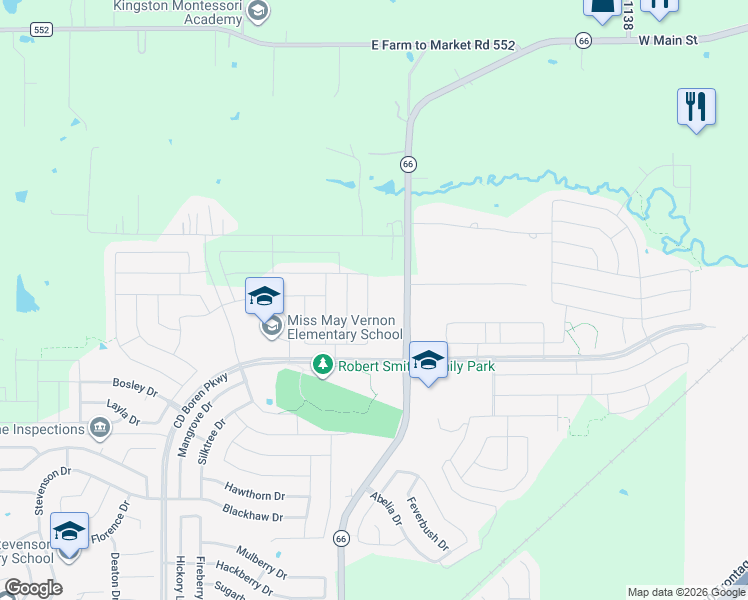 map of restaurants, bars, coffee shops, grocery stores, and more near 133 Tony Lane in Royse City