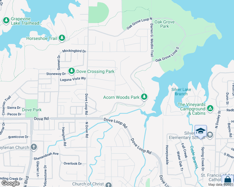 map of restaurants, bars, coffee shops, grocery stores, and more near 1814 Limerick Lane in Grapevine