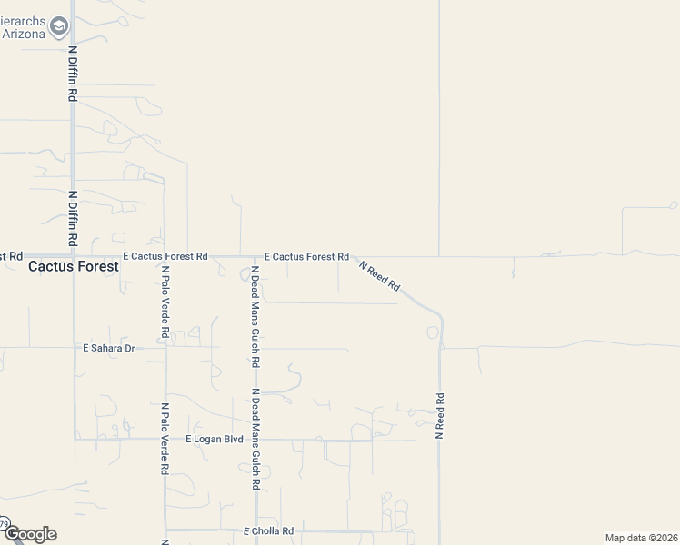 map of restaurants, bars, coffee shops, grocery stores, and more near 24379 East Cactus Forest Road in Florence