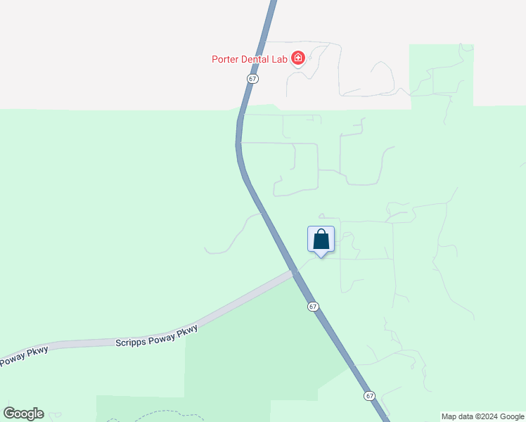 map of restaurants, bars, coffee shops, grocery stores, and more near 14369 California 67 in Lakeside