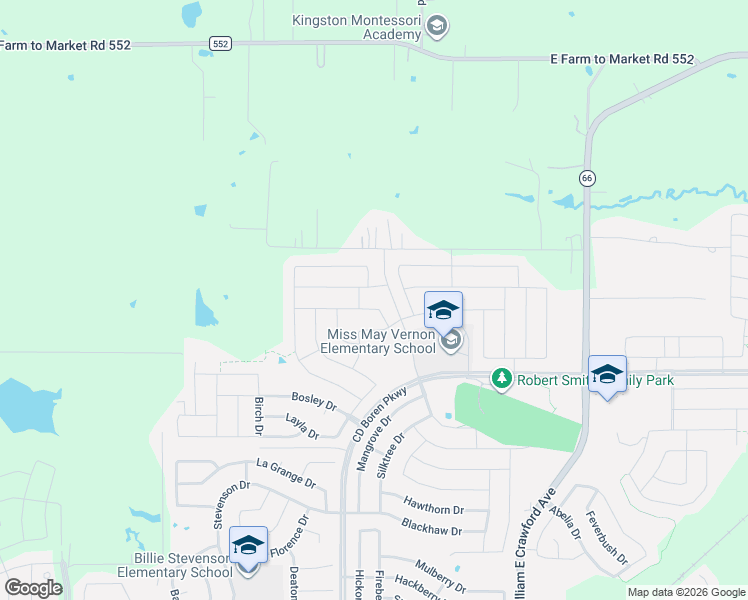 map of restaurants, bars, coffee shops, grocery stores, and more near 528 Bradley Drive in Rockwall
