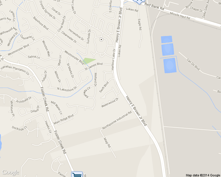 map of restaurants, bars, coffee shops, grocery stores, and more near 107 Green Castle Drive in Goose Creek
