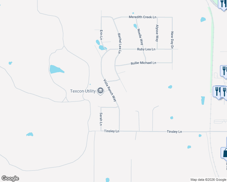 map of restaurants, bars, coffee shops, grocery stores, and more near 12016 Vista Ranch Way in Fort Worth