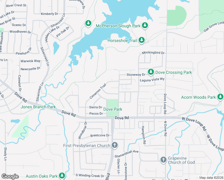 map of restaurants, bars, coffee shops, grocery stores, and more near 2023 Hood Ridge Court in Grapevine