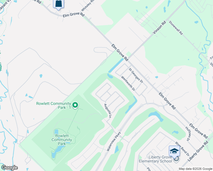 map of restaurants, bars, coffee shops, grocery stores, and more near 10802 Gleneagles Lane in Rowlett