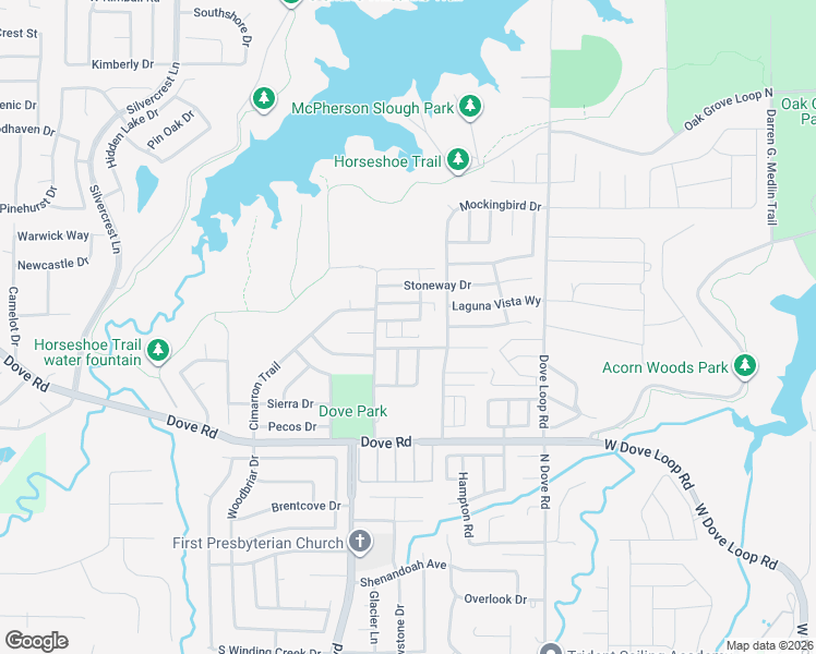 map of restaurants, bars, coffee shops, grocery stores, and more near 1918 Hunters Ridge Drive in Grapevine
